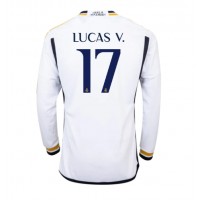 Camisa de Futebol Real Madrid Lucas Vazquez #17 Equipamento Principal 2023-24 Manga Comprida